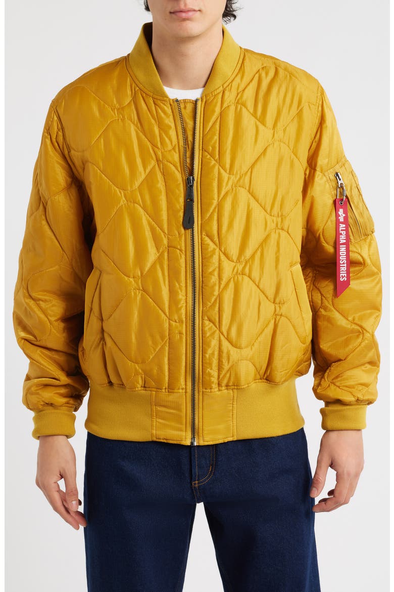 L-2B Relaxed Water Resistant Quilted Bomber Jacket, Alternate, color, TUMBLEWEED