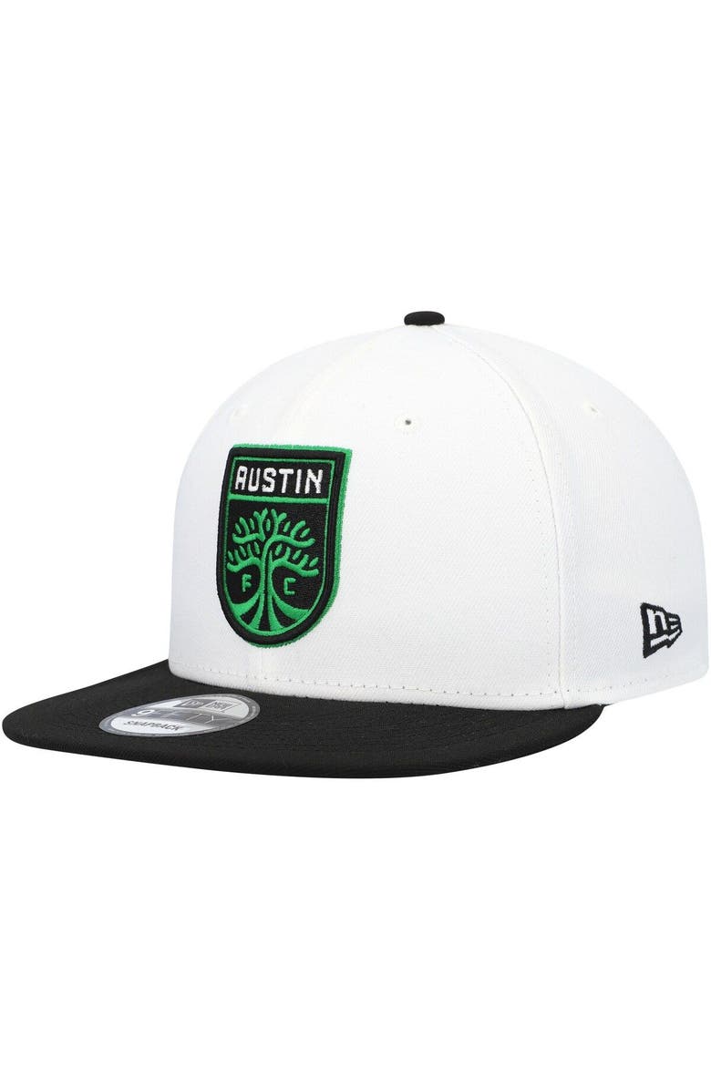New Era Men's New Era White/Black Austin FC Two-Tone 9FIFTY Snapback Hat, Main, color,