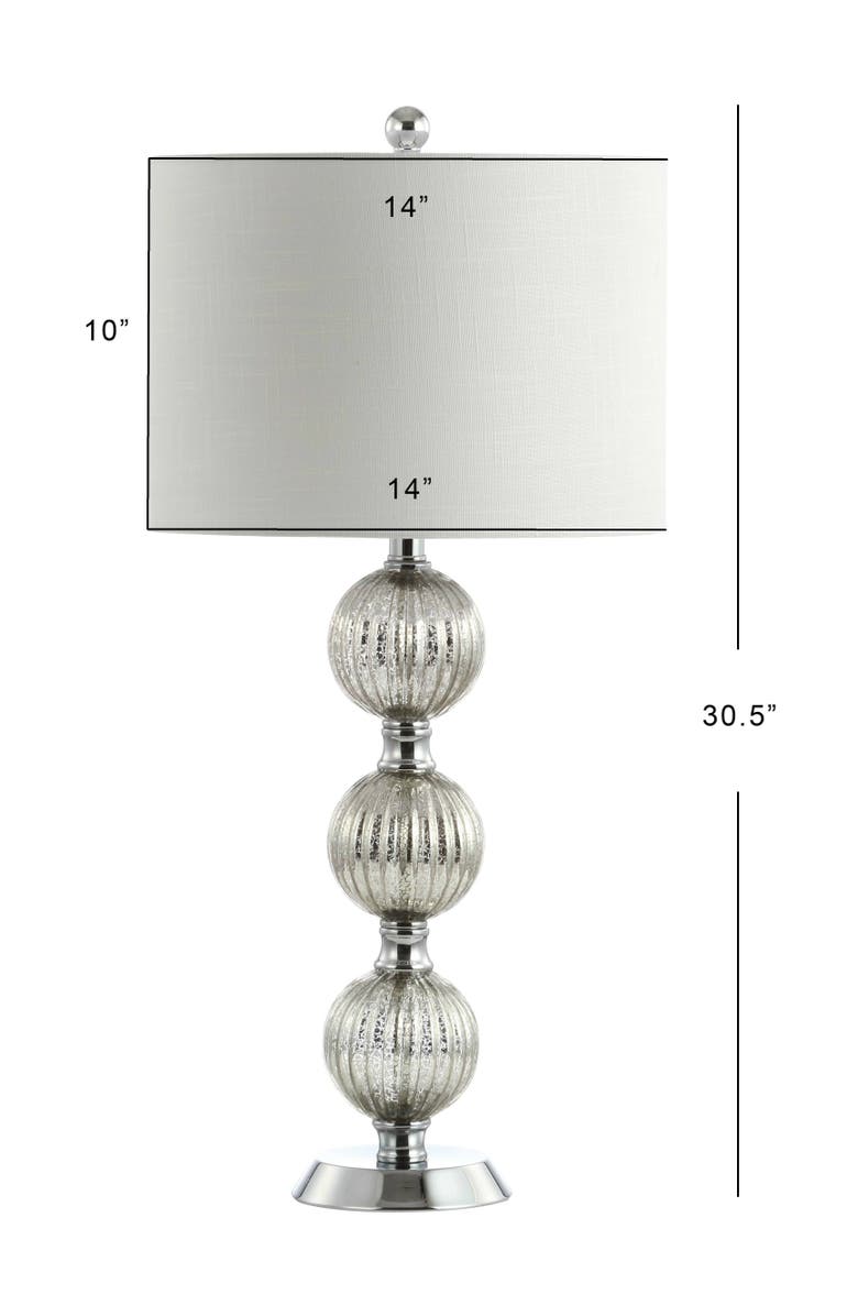 JONATHAN Y Rita 30.5" Silvered Orbs Glass/Metal LED Table Lamp, Alternate, color, 
