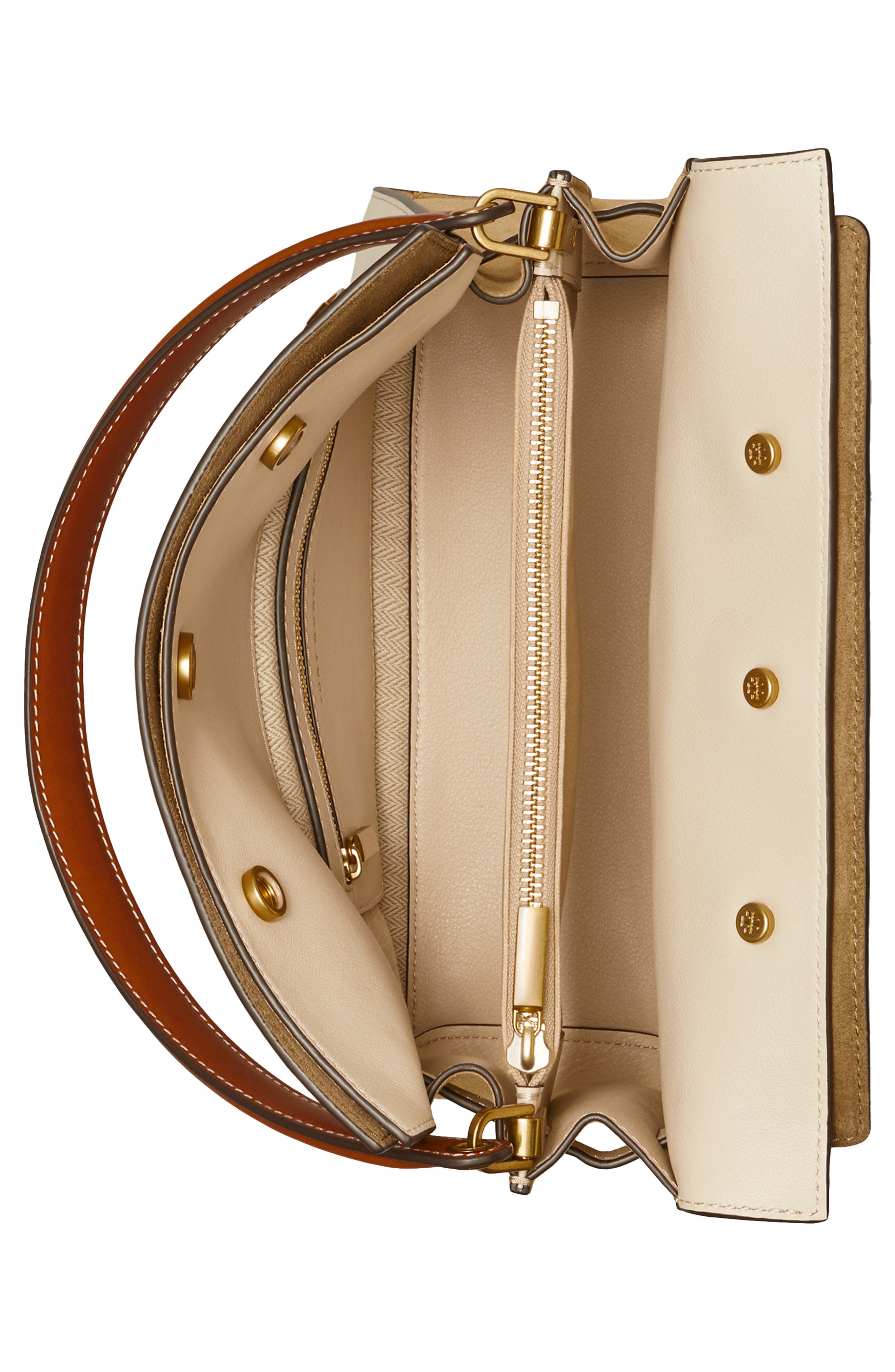 Small Lee Radziwill Leather Double Bag, Alternate, color, NEW CREAM