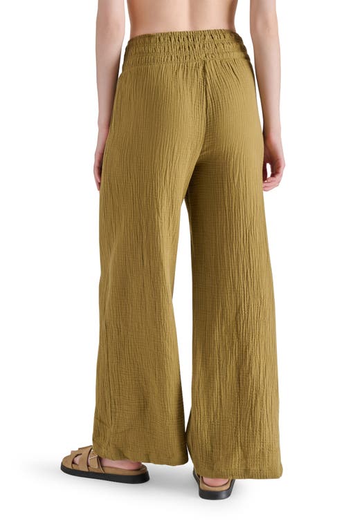 Steve Madden Cotton Gauze Wide Leg Pants In Orange