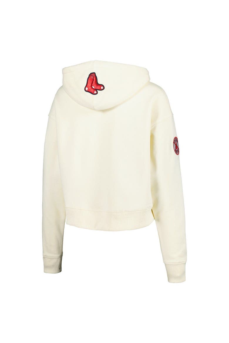 Women's Pro Standard Cream Boston Red Sox Roses Pullover Hoodie, Alternate, color, Cream