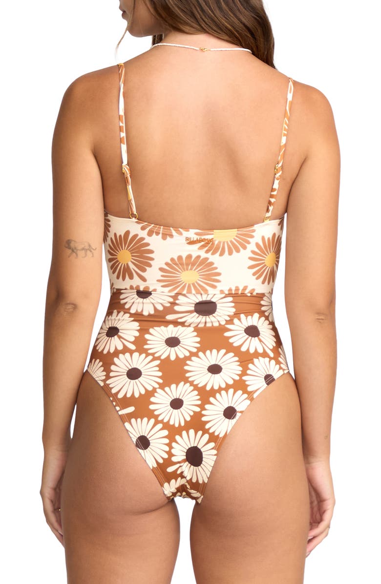 Billabong Fresh Daze Mika Cutout One-Piece Swimsuit, Alternate, color, Sunburnt