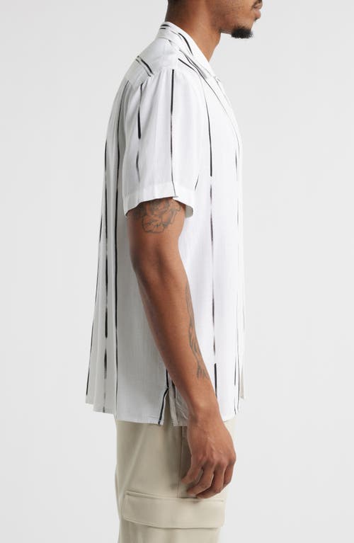 Open Edit Resort Lines Texture Camp Shirt