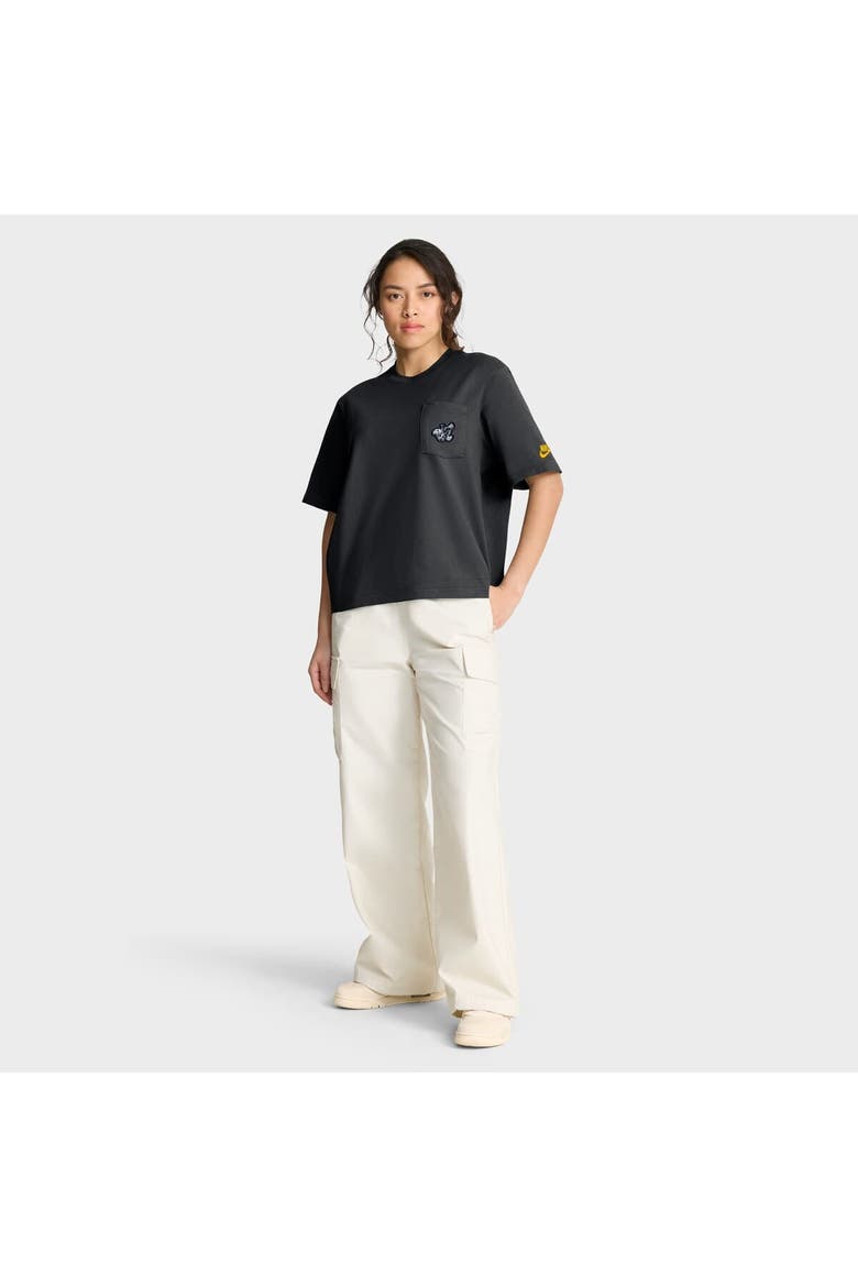Women's Nike  Black Iowa Hawkeyes Legacy Pocket Boxy T-Shirt, Alternate, color, Black
