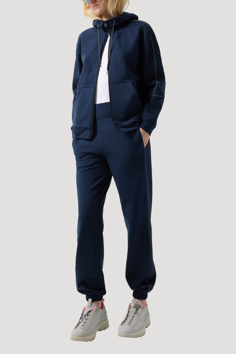 Enia Jersey Jacket, Alternate, color, Navy blue