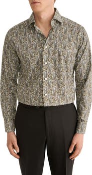 Eton Contemporary Fit Paisley Cotton Shirt