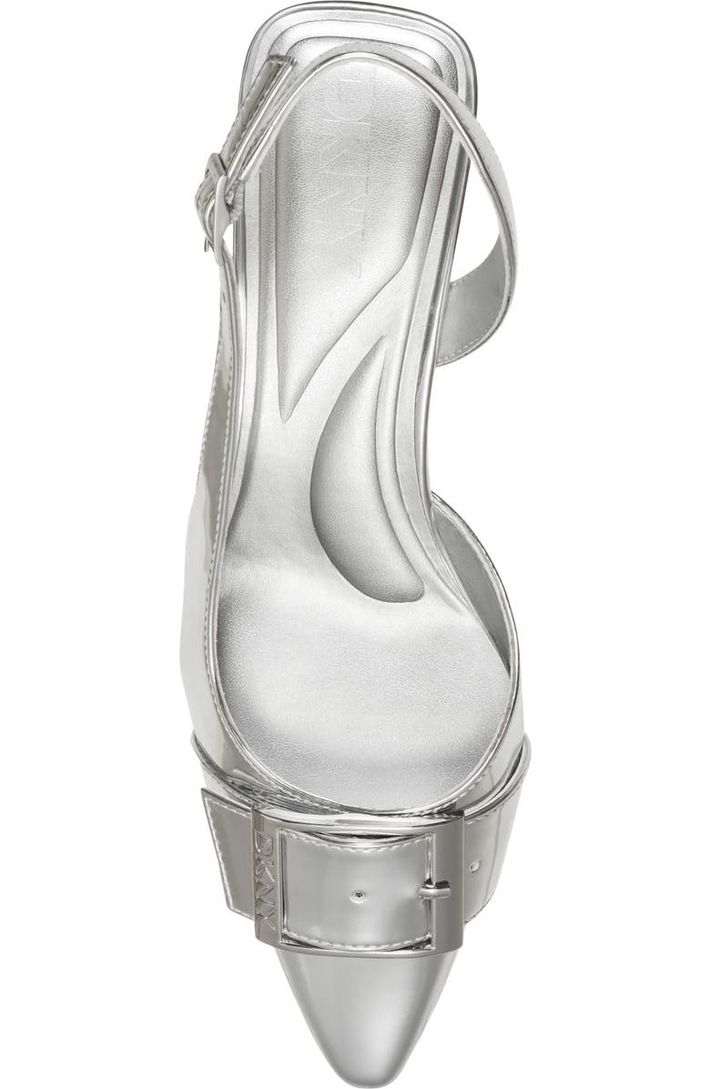 DKNY Naylor Pointed Toe Slingback Pump, Alternate, color, Silver