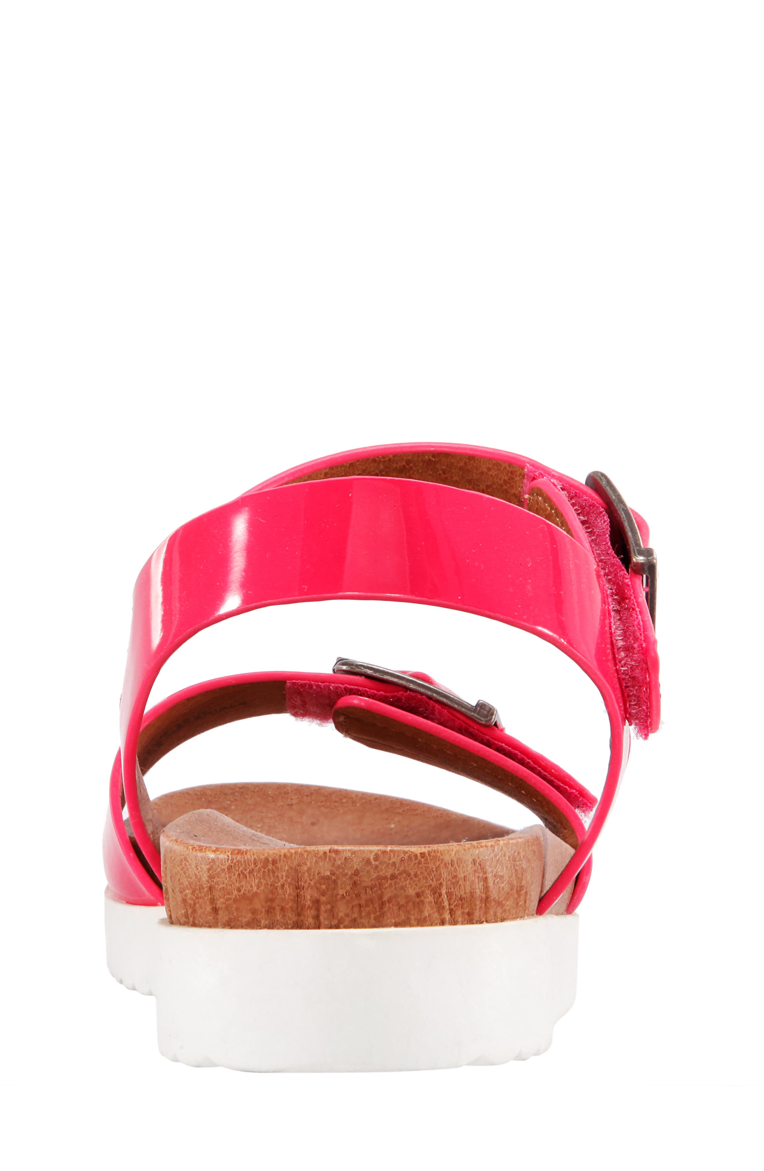 Jacklin3 Quarter Strap Sandal, Alternate, color, CORAL PATENT