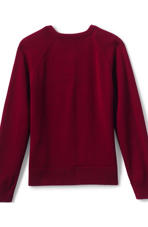 LANDS' END LANDS' END SCHOOL UNIFORM GIRLS COTTON MODAL CARDIGAN SWEATER