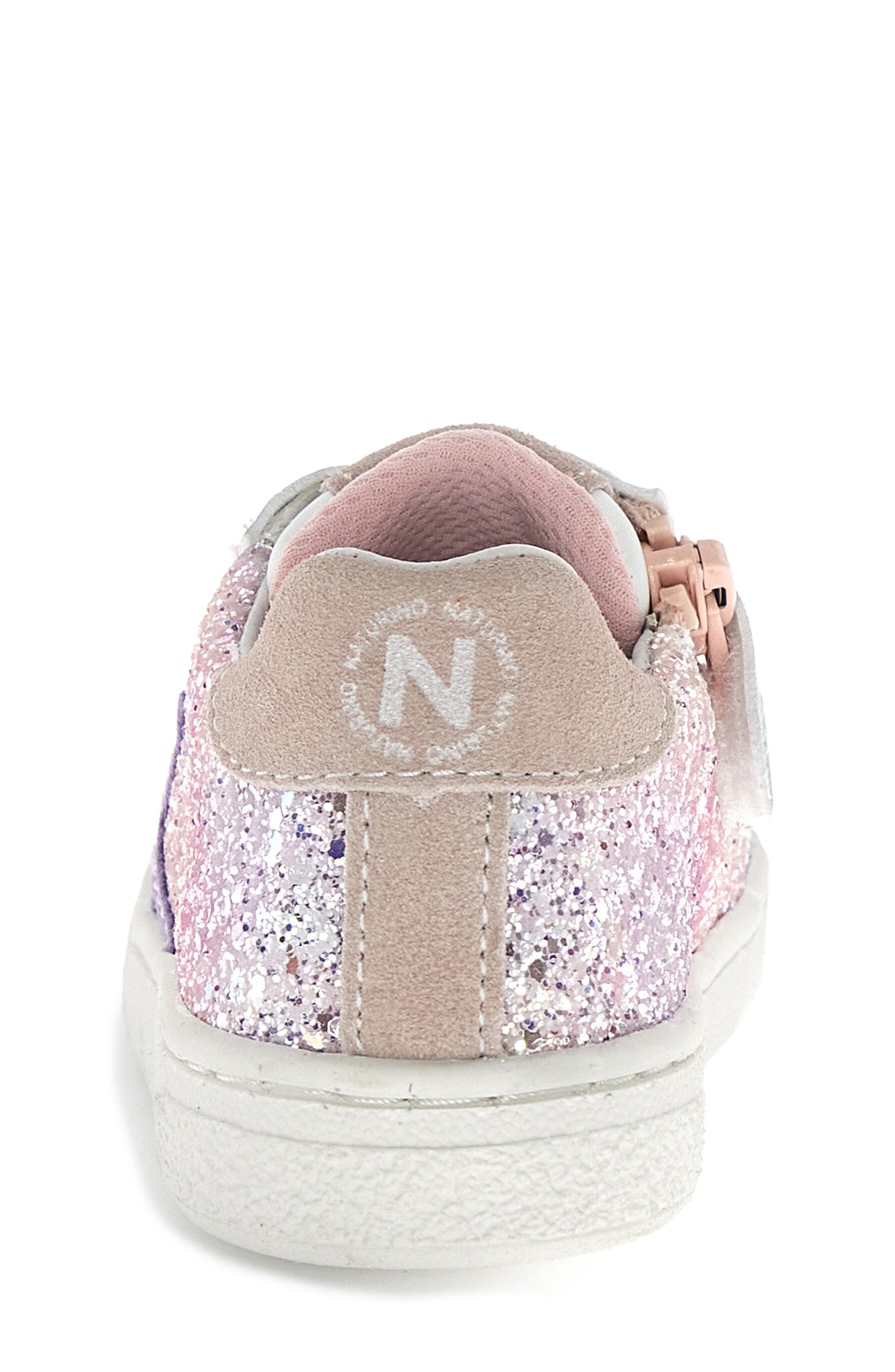 Kids' Pinn Zip Leather Sneaker, Alternate, color, WHITE