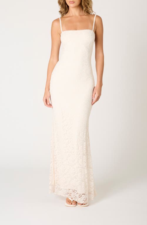 Nia Vetiver Embroidered Maxi Dress in Ecru 