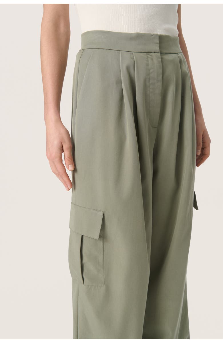 Soaked in Luxury SLKellie High Waist Cargo Trousers, Alternate, color, Shadow