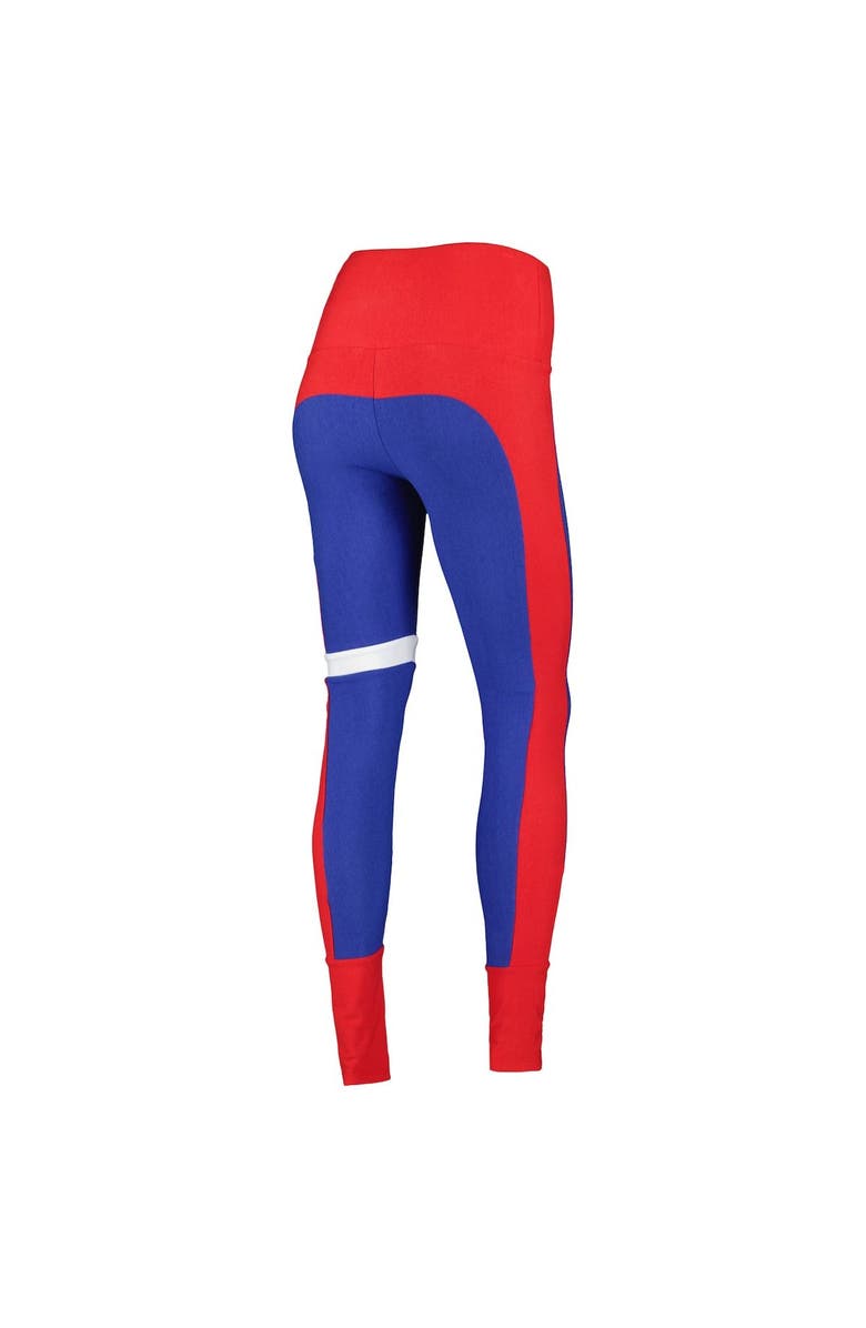 KIYA TOMLIN Women's KIYA TOMLIN Royal/Red Buffalo Bills Colorblock Tri-Blend Leggings, Alternate, color,