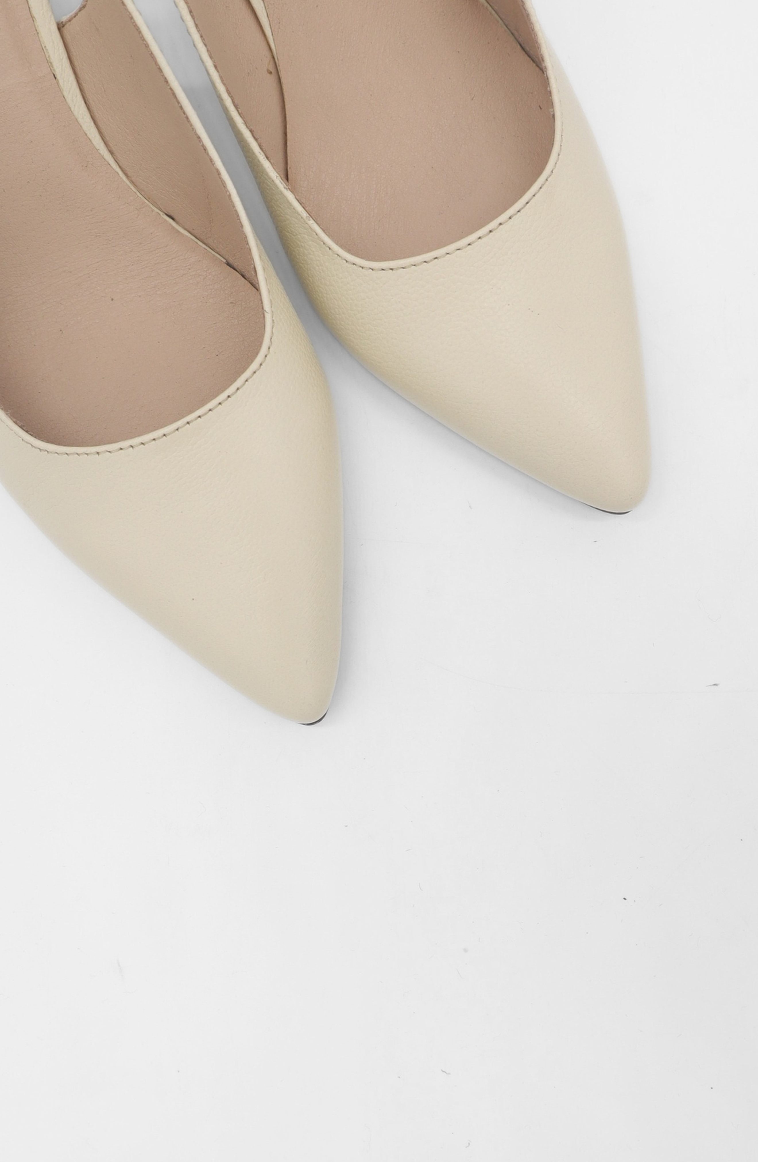 Lusso Leather Slingback Kitten Heel, Alternate, color, Ivory