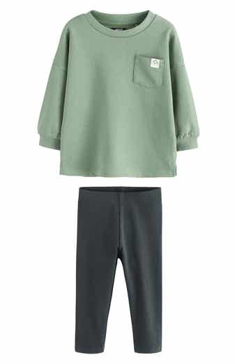 NEXT Kids' Long Sleeve Pocket T-Shirt & Leggings Set