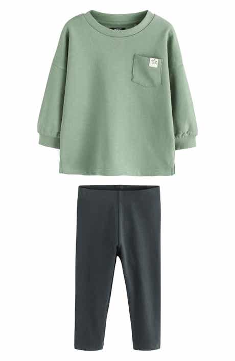 NEXT Kids' Long Sleeve Pocket T-Shirt & Leggings Set