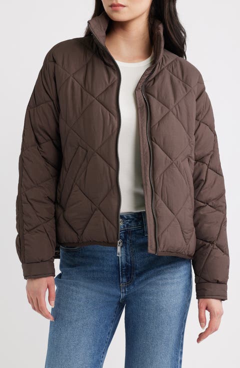 Crop Diamond Quilted Jacket