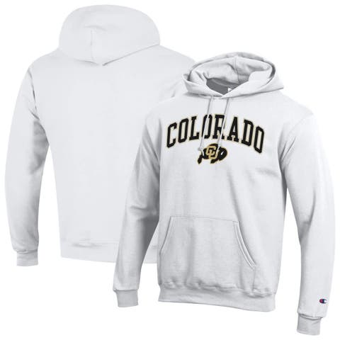 Men's Champion  White Colorado Buffaloes Arch Over Logo Pullover Hoodie