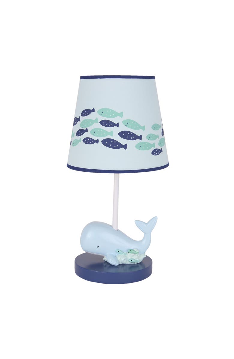 Lambs & Ivy Oceania Ocean/Sea/Nautical Nursery Lamp with Shade & Bulb, Main, color, Blue