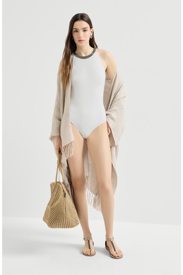 One-piece swimsuit, Alternate, color, White