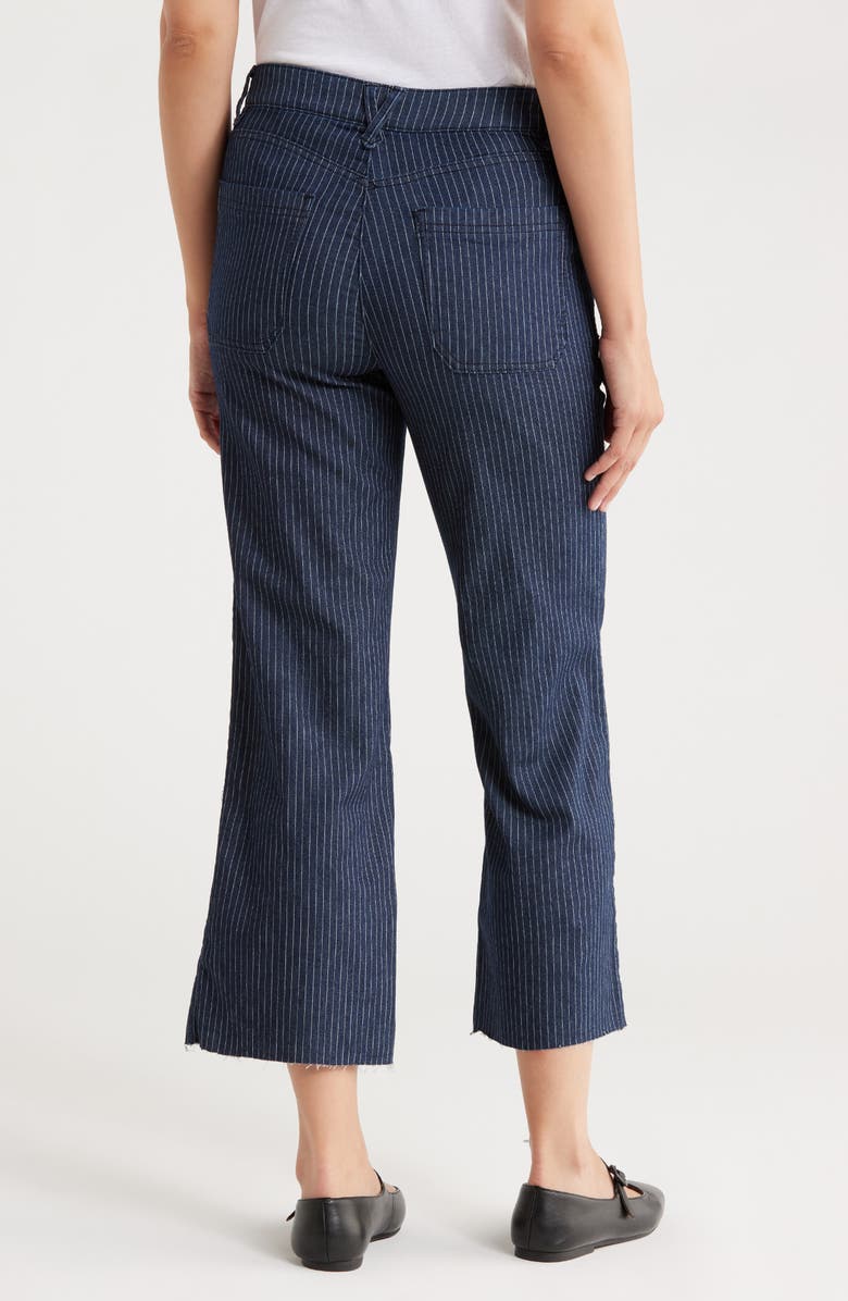 Democracy Button Fly Crop Wide Leg Pants, Alternate, color, Indigo