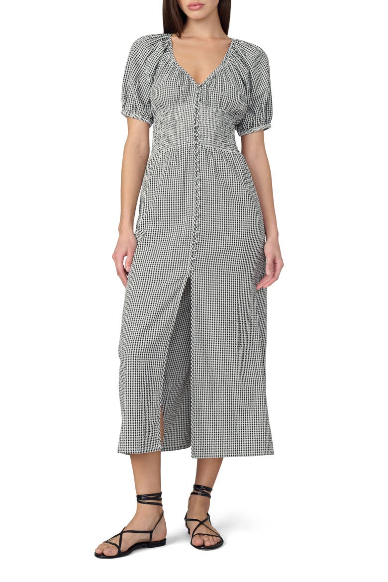 The Monet Gingham Dress, Main, color, BLACK/WHITE GINGHA