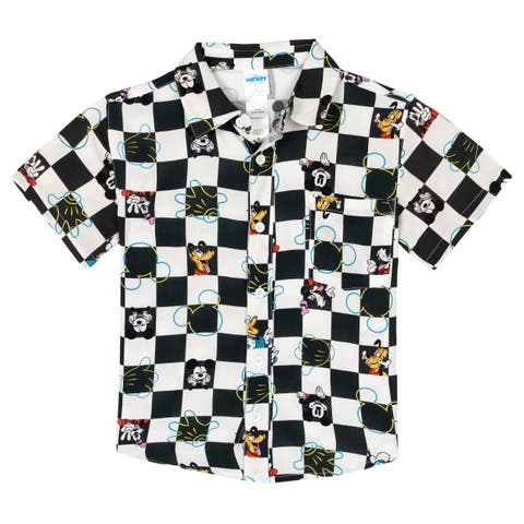 Mickey Mouse Short Sleeve Button Down Shirt