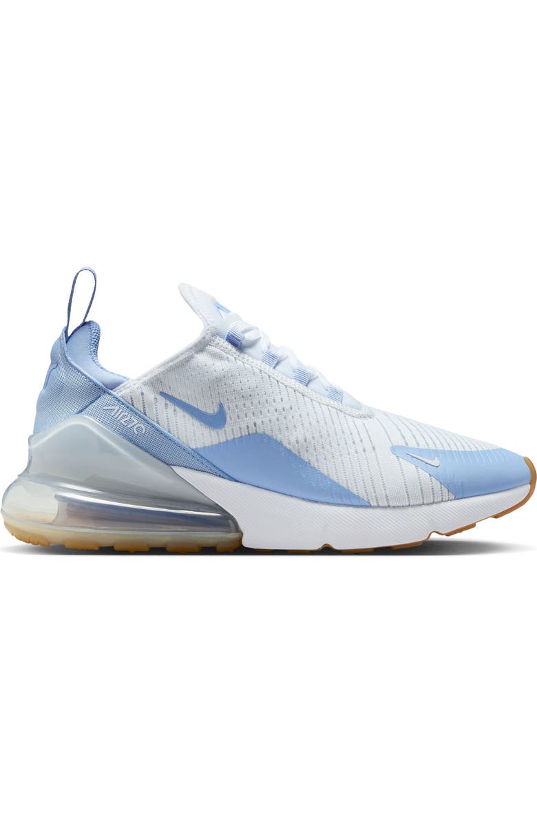 Nike Air Max 270 Sneaker, Alternate, color, White/ Blue Tint/ Brown