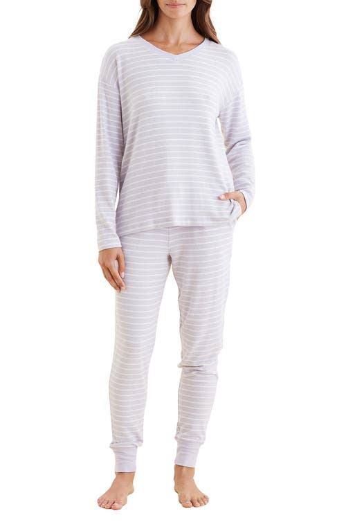 Papinelle Feather Soft Pajamas in Misty Lilac Stripe 