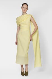 Roksanda Maite Asymmetric Textured Midi Dress