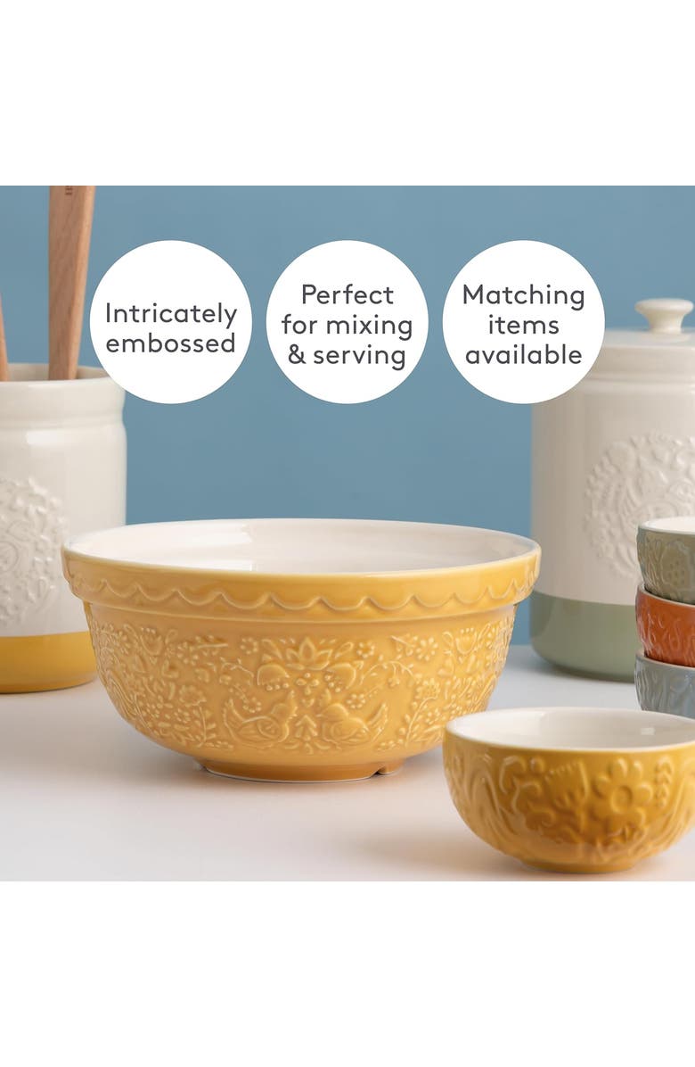 MASON CASH Home to Roost Size 30 Mixing Bowl, 1.15 Quart, Alternate, color, Ochre