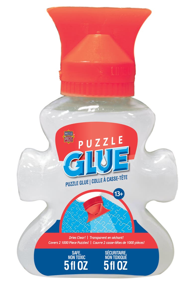 Jigsaw Puzzle Glue Shaped Bottle - 5 oz, Alternate, color, Multicolor