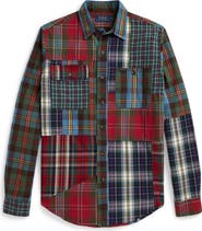 Polo Ralph Lauren Classic Fit Plaid Patchwork Cotton Button-Up Shirt