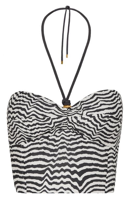 Vix Swimwear Ravine Morgan Halter Top In Black/white