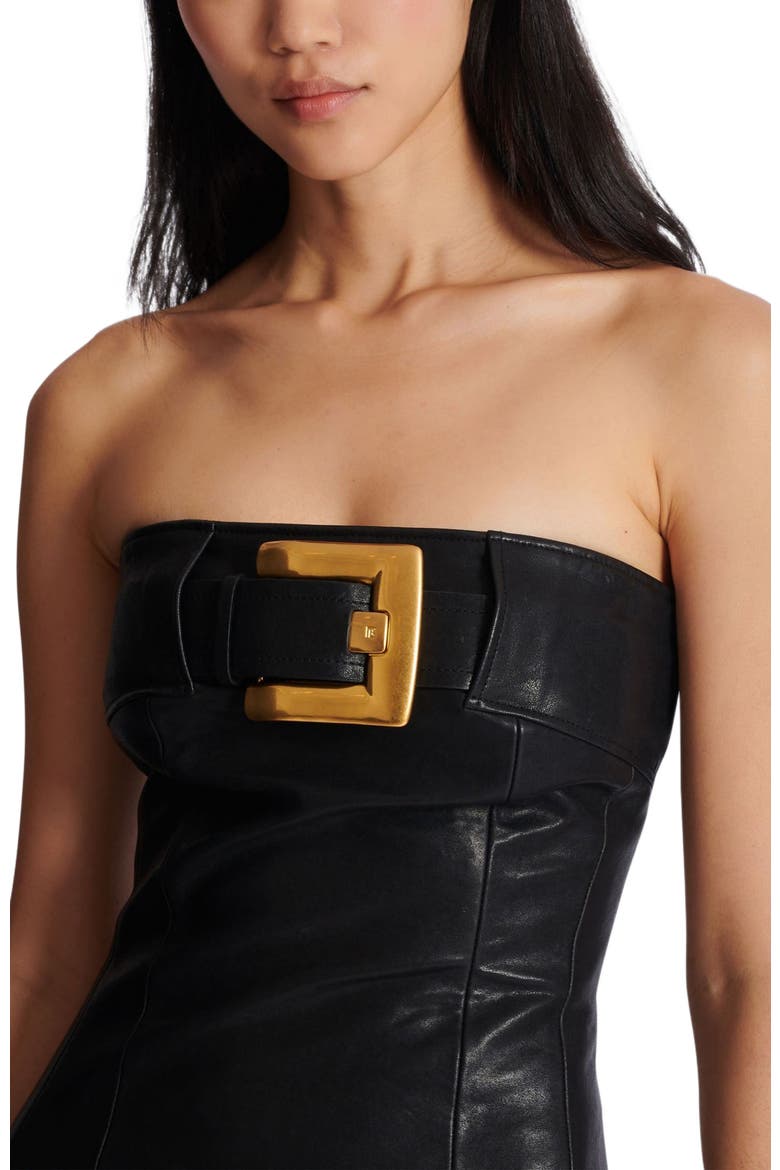Bustier dress with belt detail, Alternate, color, black