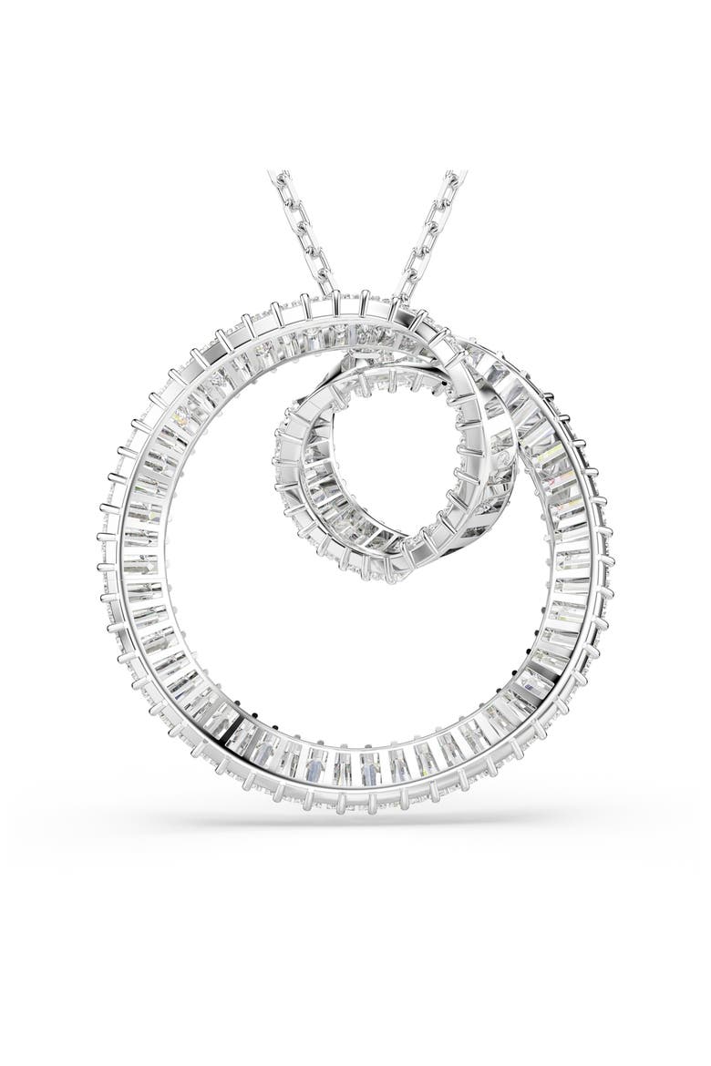 Matrix Pendant Necklace, Alternate, color, WHITE/ SILVER