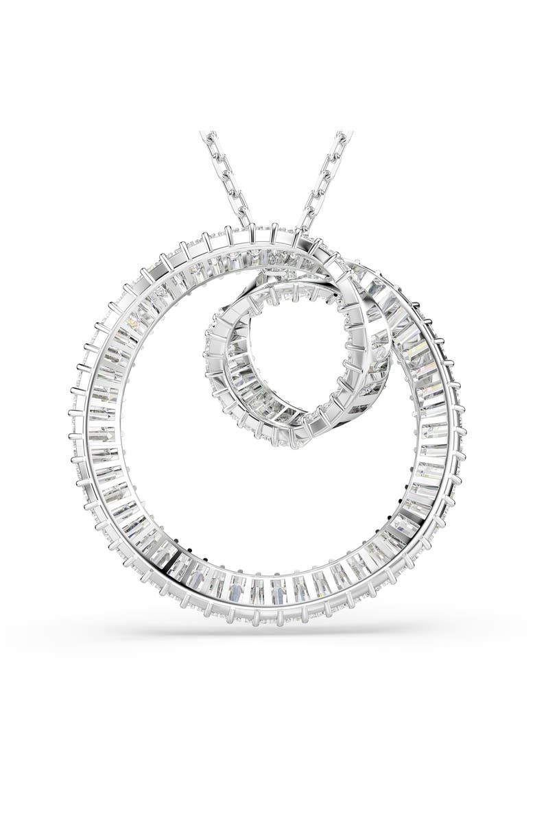 Swarovski Matrix Pendant Necklace, Alternate, color, White/ Silver