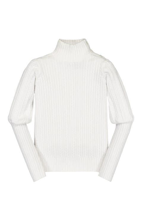 Baby Girls' Balloon Sleeve Turtleneck Sweater, Infant