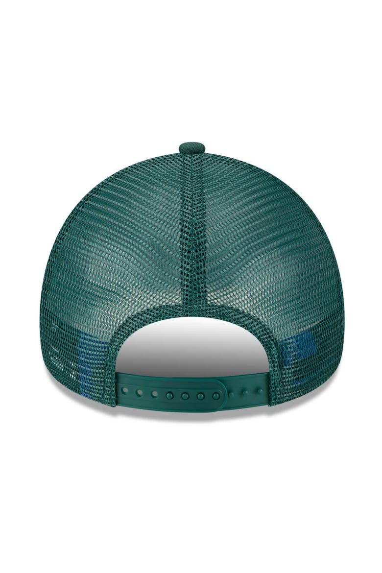 Men's New Era  Green Athletics 2025 Big League Chew A-Frame 9FORTY Adjustable Trucker Hat, Alternate, color, Green
