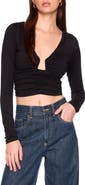 Susana Monaco Gathered Long Sleeve Top