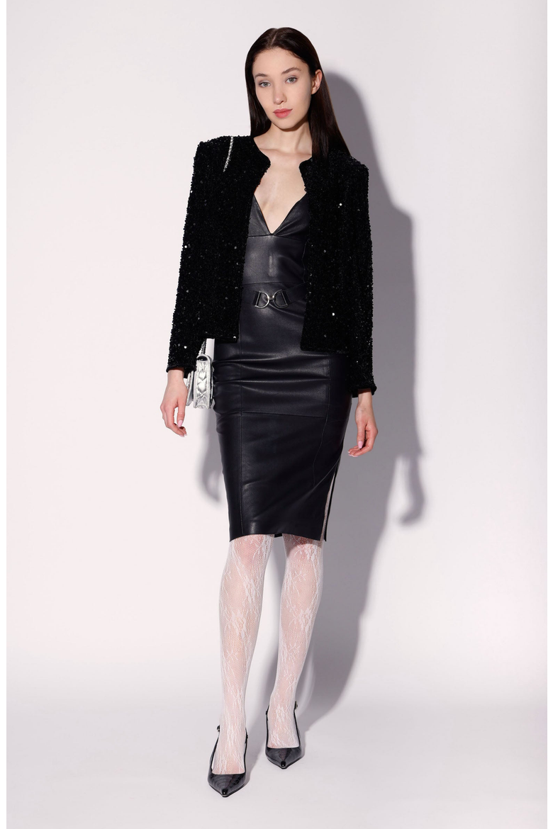 Janelle Jacket, Alternate, color, Black Sequin