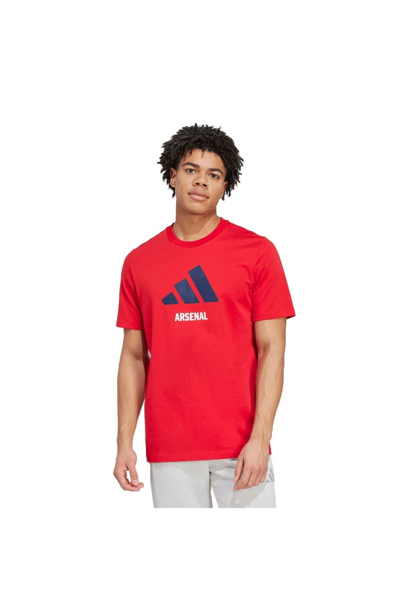 adidas Men's adidas Red Arsenal Three-Stripe Wordmark T-Shirt, Main, color, Red