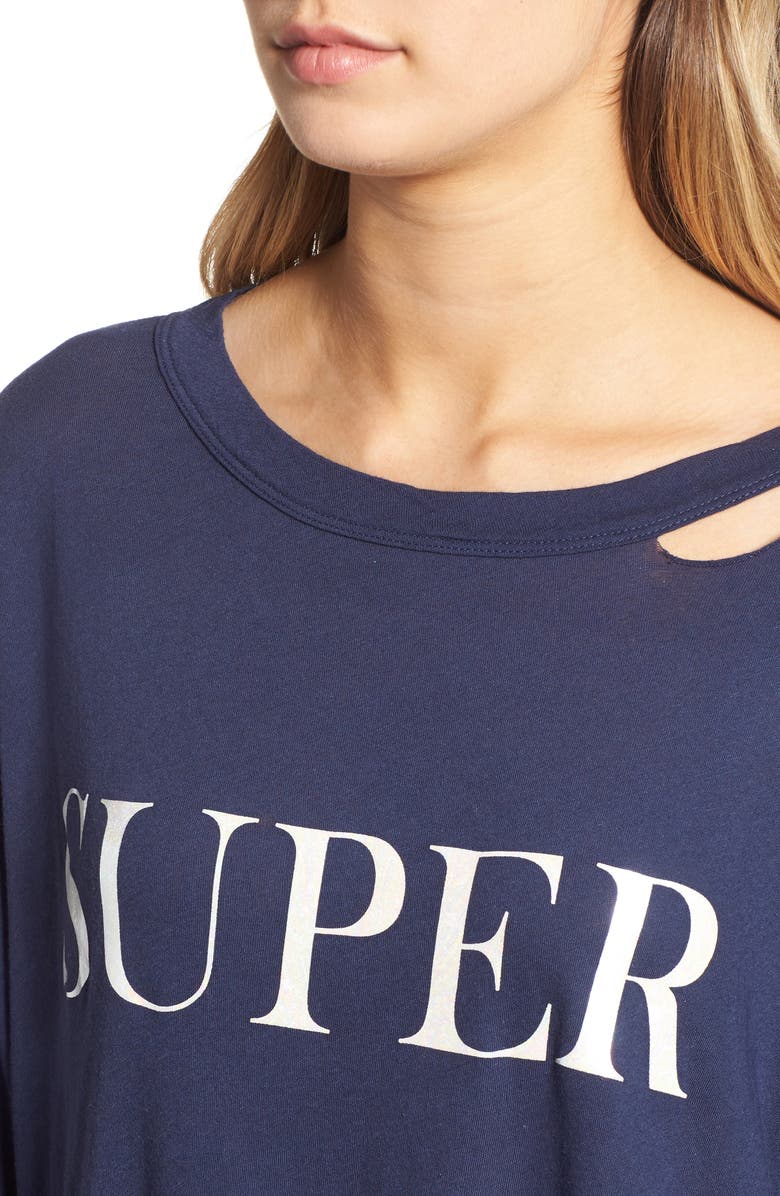 Wildfox Stellar - Super Ripped Graphic Tee, Alternate, color, 