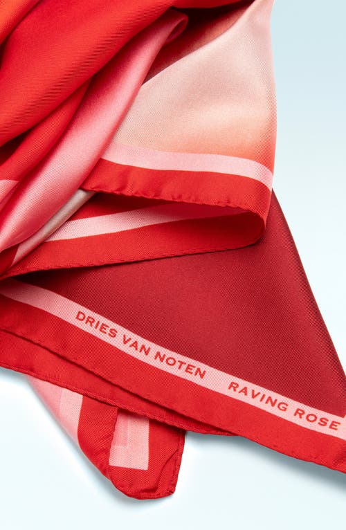 Dries Van Noten Foulard Raving Rose Silk Scarf
