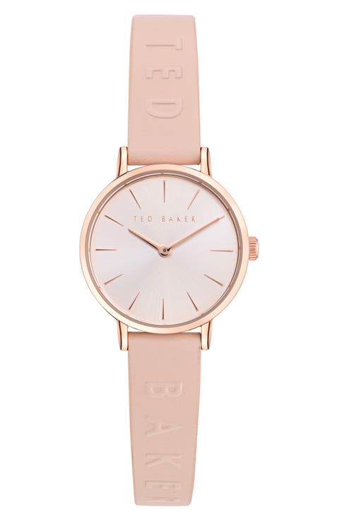 Classic Leather Strap Watch, 28mm