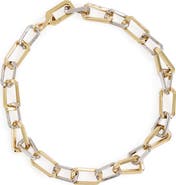 AllSaints Two Tone Assorted Hex Link Necklace