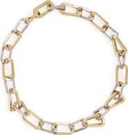 AllSaints Two Tone Assorted Hex Link Necklace