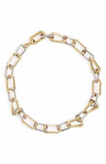 AllSaints Two Tone Assorted Hex Link Necklace