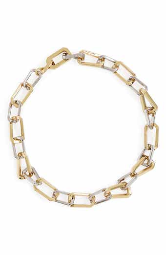 AllSaints Two Tone Assorted Hex Link Necklace